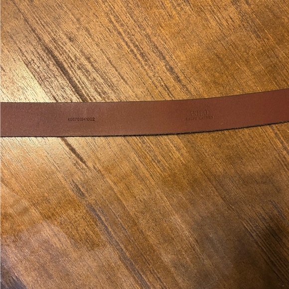 Polo Ralph Lauren Men’s Plaque Leather Roller Buckle Belt Dark Brown Sz 48 - Picture 5 of 5